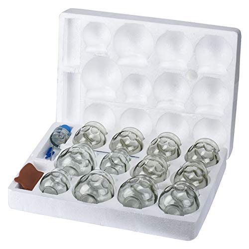 Feibrand Ventosas Cristal Masaje Cupping Set Vidrio Fuego Fisioterapia Chinas 12 Cups