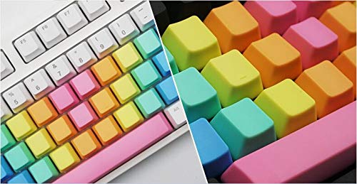 Feicuan 37 Keys Cap Cover Case ABS Colorful Replacement Keycap Universal para Teclado mecánico -Dark Color Blank