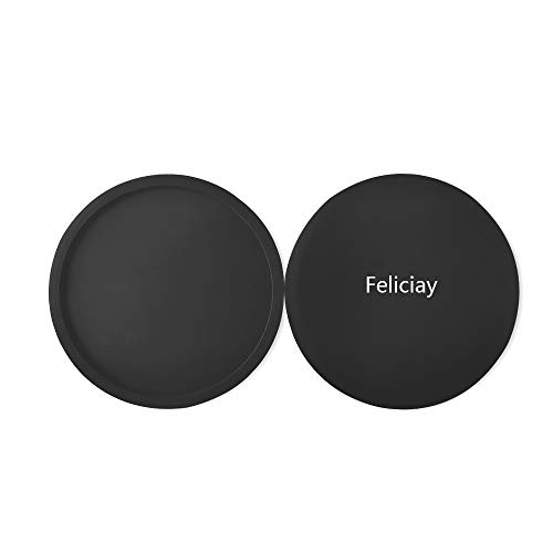 Feliciay Posavasos Para Bebidas Juegos De Vasos Para Beber De Mesa Madera TamañO De La Novedad Posavasos Silicona Alfombrilla Piscina Retro Mesa Barra Cocina De Bar Mesas Para (10 Piezas, Negro)