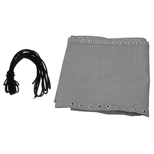 Fenteer 4 x Lazos Cordones Elásticos 1.35m + 2m + 1 x Paño Tela Durable 160X43cm para Silla Reclinable de Jardín Recambio de Accesorios - Gris