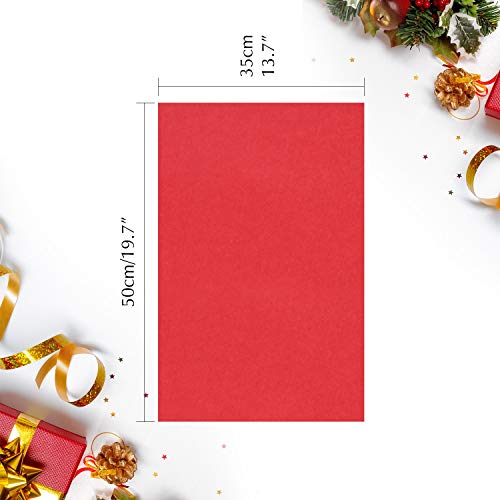 FEPITO 100 hojas de papel tisú navideño para envolver regalos, rojo, verde, gris y blanco, papel tisú para envolver regalos navideños, manualidades (14 x 20 pulgadas)