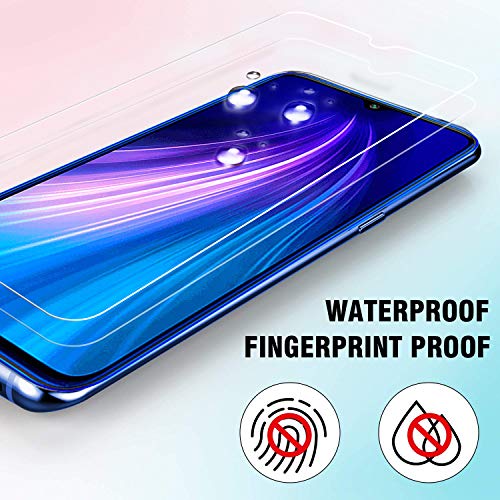 Ferilinso Cristal Templado para Xiaomi Mi 9 Lite, Redmi Note 8, Redmi 7, Redmi S3 Protector de Pantalla,[4 Pack] Protector de Pantalla Screen Protector