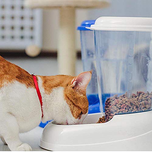 Ferplast Dispensador de Comida Seca o croquetas para Perros y Gatos 3 litros Zenith, Depósito Transparente con Tapa, Base Antideslizante, 20,2 x 29,2 x h 28,8 cm Blanco