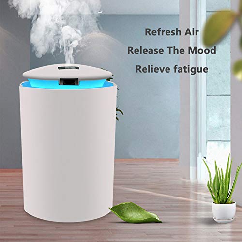 Festnight Humidificador USB, Purificador de Aire Silencioso, Mini Viaje Coche Difusor Niebla 260ml 3 Colores LED 8H Horas de Trabajo, para Baby Room/Yoga/Oficina