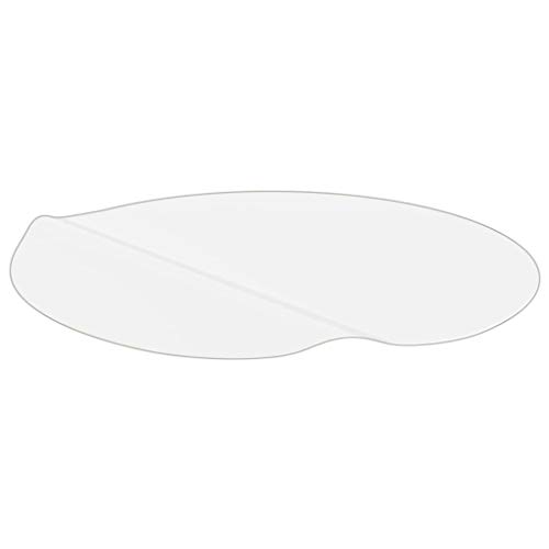 Festnight Protector de Mesa Mantel Protector de PVC Impermeable para Mesa, Mesa de Escritorio Redondo Transparente Ø 110 cm 2 mm