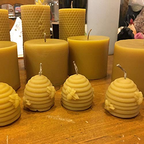 Fewo 2 unidades 3D Bee Honeycomb Candle Moldes de silicona de colmena para velas caseras de cera de abeja, jabón, loción de manos, cera derretida, hives, suministros para hacer velas