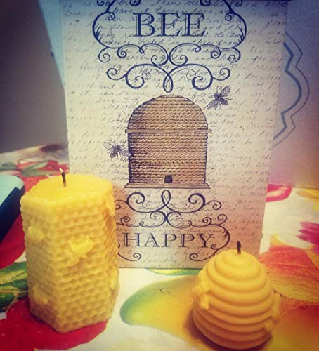 Fewo 2 unidades 3D Bee Honeycomb Candle Moldes de silicona de colmena para velas caseras de cera de abeja, jabón, loción de manos, cera derretida, hives, suministros para hacer velas