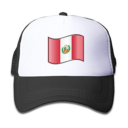 FGHJKL Trucker Cap Boys Girls Peru Flag 1 Mesh Baseball Hat