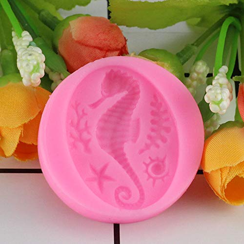 FGSDG 3D Seahorse Silicone Mold DIY Coral Fondant Cake Decorating Tools Molds Candy Chocolate Gumpaste Clay Moulds