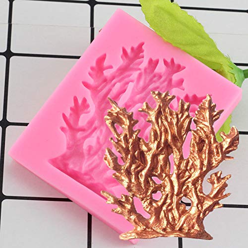 FGSDG Baking Cake Tool Coral Grass Sea Silicone Cake Mould Fondant Cake Decorating Tools Cupcake Chocolate Candy Clay Moulds