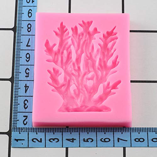 FGSDG Herramienta de Pastel para Hornear Coral Grass Sea Molde de Silicona para Pastel Fondant Herramientas de decoración de Pasteles Cupcake Chocolate Candy Clay Moldes