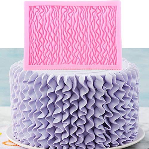 FGSDG Ruffle Fold Silicone Molds DIY Wedding Cake Border Fondant Cake Decorating Tools   Chocolate Candy Polymer Clay Moulds