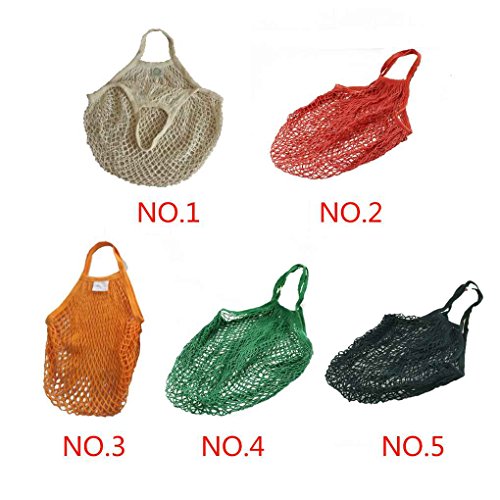 fgyhtyjuu Bolso de algodón Reutilizable al Aire Libre de Frutas Neto de Bolsillo de Gran Capacidad de Compras Bolsa de Red portátil