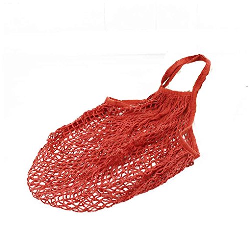 fgyhtyjuu Bolso de algodón Reutilizable al Aire Libre de Frutas Neto de Bolsillo de Gran Capacidad de Compras Bolsa de Red portátil