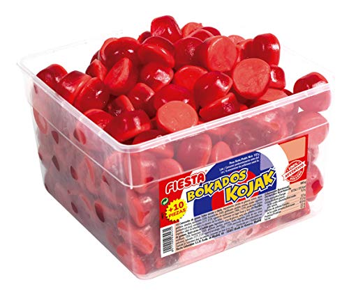 FIESTA Bokados Kojak Golosinas con Relleno Blando Sabor Cereza y Chicle - Envase de 146 unidades