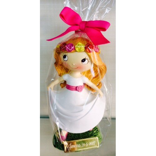 Figura comunión niña tarta GRABADA PERSONALIZADA figuras para pastel