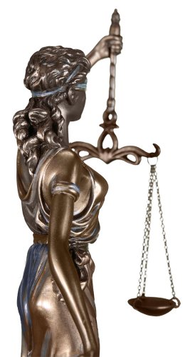 Figura Decorativa de la Dama de la Justicia, Color Bronce