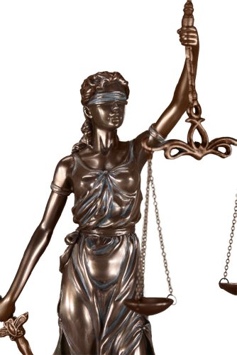 Figura Decorativa de la Dama de la Justicia, Color Bronce
