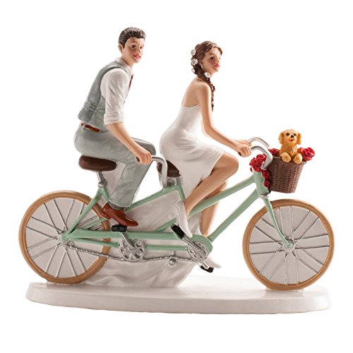 Figuras GRABADAS de boda novios bicicleta para tarta pastel PERSONALIZADA bici