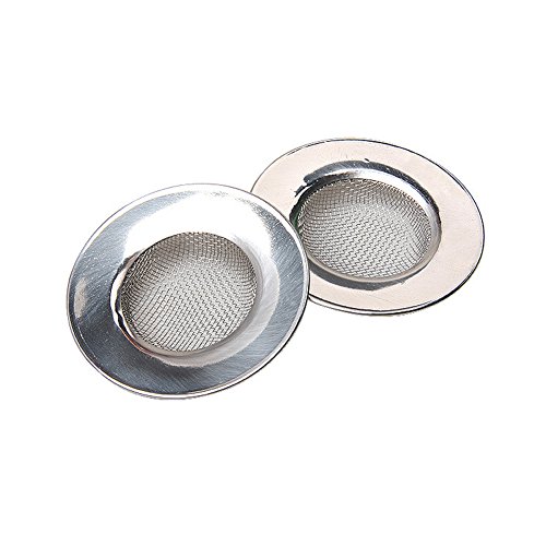 Filtro para fregadero de cocina de acero inoxidable grande bordo largo 10,8 cm Juego de 2