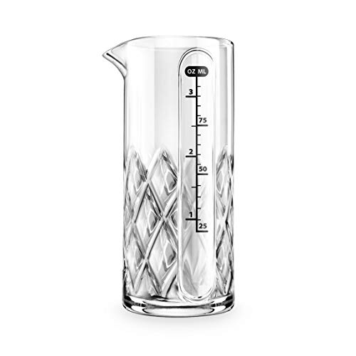 Final Touch Yarai Double Jigger Glass Cocktail Mixing Jug Heavy Duty Thick Walled Glass - 3.4oz / 100ml by Final Touch