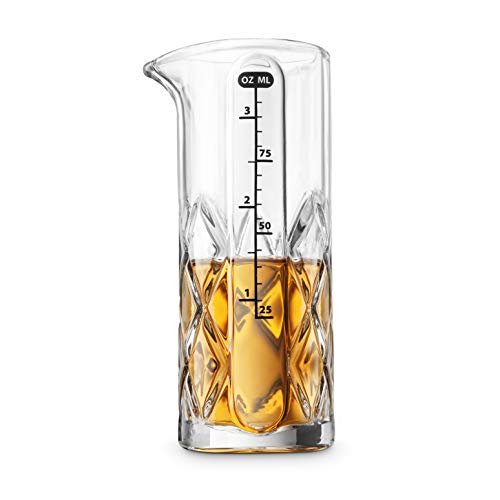 Final Touch Yarai Double Jigger Glass Cocktail Mixing Jug Heavy Duty Thick Walled Glass - 3.4oz / 100ml by Final Touch