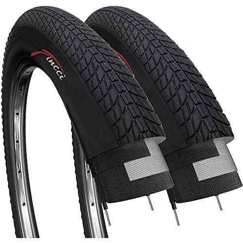 Fincci Par 20 x 1,75 Pulgadas 47-406 Cubiertas para BMX o Niños Bici Bicicleta (Paquete de 2)