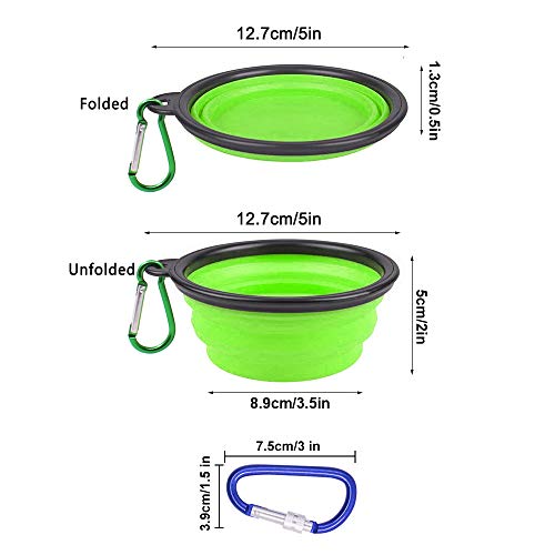 FineGood - Botella de Agua Plegable portátil para Perro, Cuenco Grande de 7 cm, a Prueba de Fugas, Botella de Viaje para Mascotas, pequeña, Gato, Cachorro, Senderismo al Aire Libre