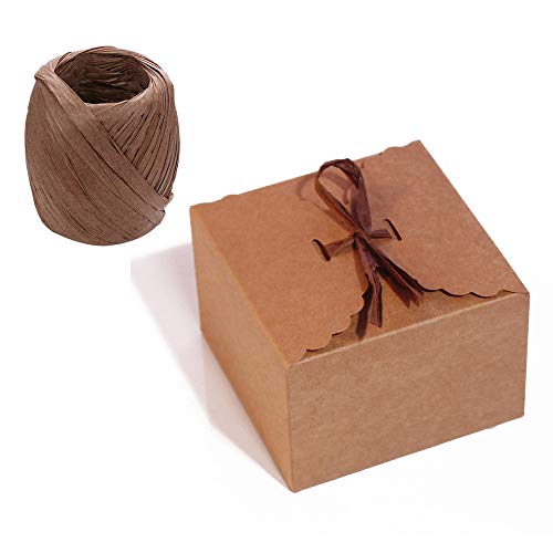 FineInno 9 Rollos Cinta Rafia Natural Raffia Paper Ribbon Rope Regalo Embalar Papel Cuerda Packing Twine String para Navidad,Regalo,Decoración,1/4Inch,22 Yards (9 Rollos)