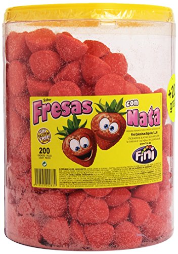Fini - Fresas con nata - Espuma dulce - 200 unidades