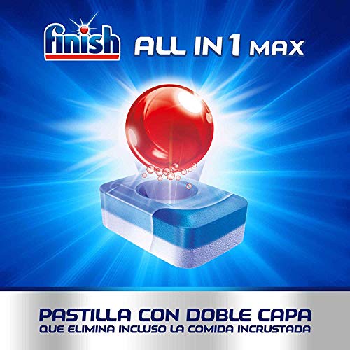 Finish Powerball All in 1 Max - Pastillas para el lavavajillas todo en 1 - limón - formato 50 unidades