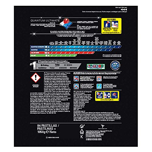 Finish Powerball Quantum Ultimate, pastillas para el lavavajillas - 84 unidades