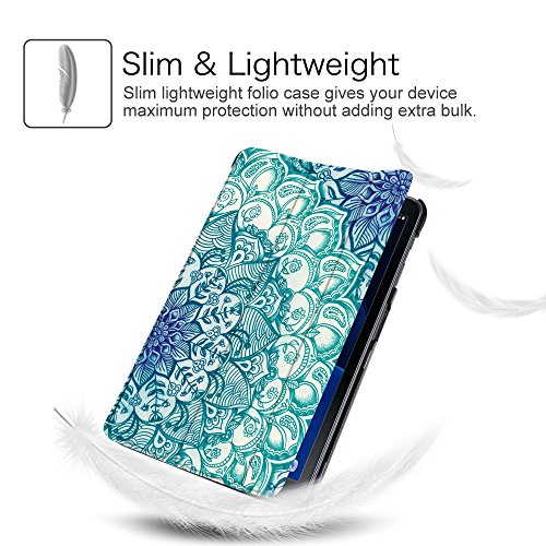 Fintie SlimShell Funda para Samsung Galaxy Tab A 10.1 2016 - Súper Delgada y Ligera Carcasa con Función de Soporte y Auto-Reposo/Activación para Modelo SM-T580N/T585N, Esmeralda