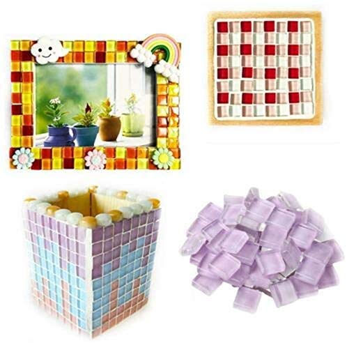 FireAngels Craft Material Mosaico Azulejo, Micro Cristal Pequeño Mini Mosaico Azulejo DIY Hobbies Niños Hecho a Mano Cristal Libre Piedra Material Artesanía Creatividad 300g (Negro)