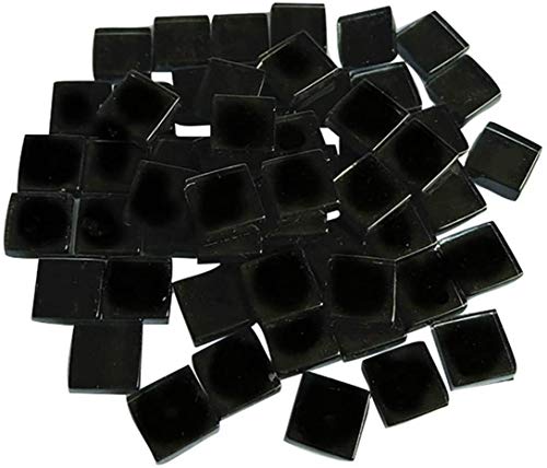 FireAngels Craft Material Mosaico Azulejo, Micro Cristal Pequeño Mini Mosaico Azulejo DIY Hobbies Niños Hecho a Mano Cristal Libre Piedra Material Artesanía Creatividad 300g (Negro)