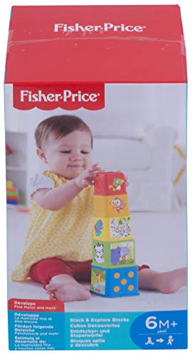 Fisher-Price Bloques apila y descubre, juguete bebé (Mattel CDC52) , color/modelo surtido