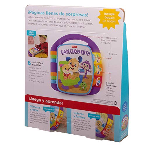 Fisher-Price - Ríe y Aprende - Libro interactivo de aprendizaje - juguetes educativos - (Mattel FRC69)