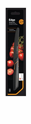 Fiskars Cuchillo para tomates, Diseño moderno, Hoja dentada, Longitud total: 25 cm, Acero de calidad/Plástico, Edge, 1003092