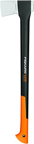 Fiskars Hacha, 1,63 kg, Estuche incluido, Longitud: 71 cm, Negro/Naranja, X21–L, 1015642