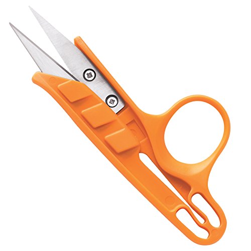 Fiskars Tijeras Corta-hilos, Longitud: 12 cm, para diestros y zurdos, Hoja de acero inoxidable/Mangos de plástico, Naranja, Classic, 1005132