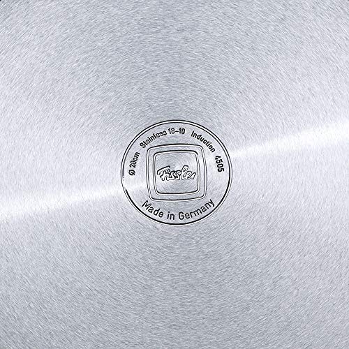 Fissler crispy ceramic comfort / Sartén de acero inoxidable (Ø 24 cm), antiadherente, apta para la inducción, ideal para freír, todo tipo de estufas - también de inducción