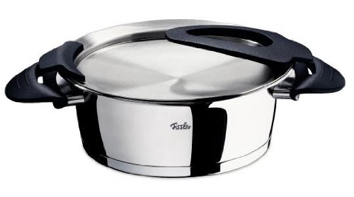 Fissler intensa / Juego de ollas de acero inoxidable, 5 piezas, apilable, con soporte para tapadera y función de escurrido, adecuado para la inducción