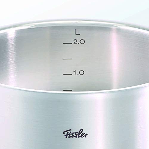 Fissler original-profi collection / Juego de ollas de acero inoxidables, compuesto por 6 piezas, con tapas de vidrio, apta para cocinas de inducción, gas, vitrocerámica y eléctricas