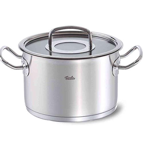 Fissler original-profi collection / Juego de ollas de acero inoxidables, compuesto por 6 piezas, con tapas de vidrio, apta para cocinas de inducción, gas, vitrocerámica y eléctricas