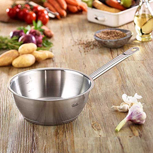 Fissler original-profi collection / Juego de ollas de acero inoxidables, compuesto por 6 piezas, con tapas de vidrio, apta para cocinas de inducción, gas, vitrocerámica y eléctricas