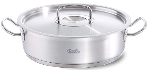 Fissler original-profi collection / Rustidera de acero inoxidable (4,8 litros, Ø 28 cm), con tapadera, apta para cocinas de inducción, gas, vitrocerámica y eléctricas