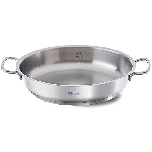 Fissler original-profi collection / sartén de servicio (Ø 24 cm) de acero inoxidable, borde alto, apta para cocinas de inducción, gas, vitrocerámica y eléctricas