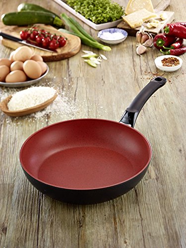 Fissler SensoRed / Sartén para wok (Ø 28 cm) de aluminio, con revestimiento antiadherente termosensible, indicador de temperatura, todo tipo de cocinas - también de inducción