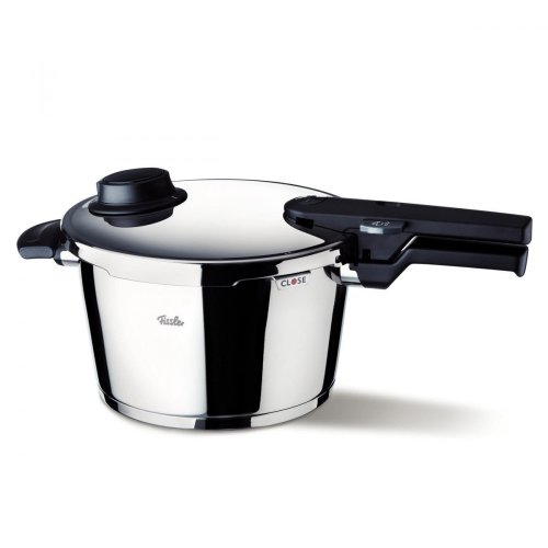 Fissler vitavit comfort / Olla a presión (4,5 litros, Ø 22 cm) de acero inoxidable, 2 niveles de cocción, apta para cocinas de inducción, gas, vitrocerámica y eléctricas