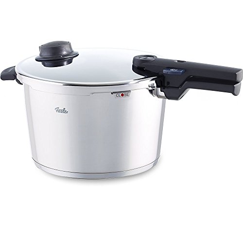 Fissler vitavit comfort / Olla a presión (8 litros, Ø 26 cm) de acero inoxidable, 2 niveles de cocción, apta para cocinas de inducción, gas, vitrocerámica y eléctricas